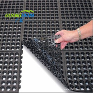 Anti Fatigue Perforated Kitchen Floor Rubber Mat with Holes